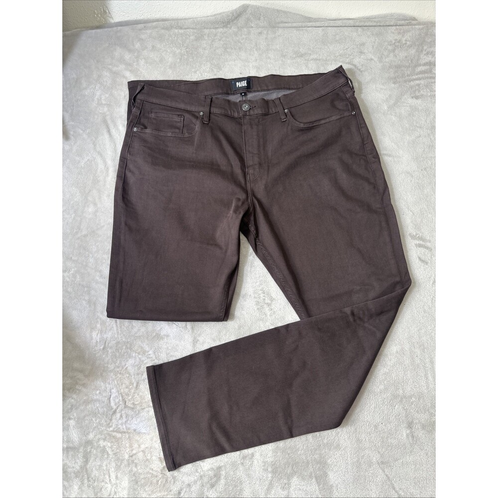 PAIGE Federal Slim Straight Brown Jeans Stretch Premium Denim Men’s 38x34